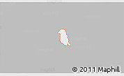 Gray 3D Map of ZIP code 76208, single color outside
