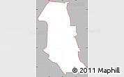 Gray Simple Map of ZIP code 76208, cropped outside