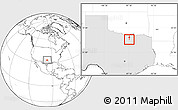 Blank Location Map of ZIP code 76209, highlighted state