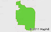 Political Simple Map of ZIP code 76209, cropped outside