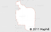 Silver Style Simple Map of ZIP code 76209