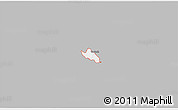 Gray 3D Map of ZIP code 76210, single color outside