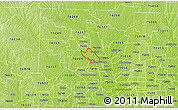 Physical 3D Map of ZIP code 76210