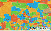 Political 3D Map of ZIP code 76210