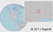 Gray Location Map of ZIP code 76210, hill shading