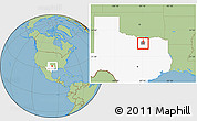 Savanna Style Location Map of ZIP code 76210, highlighted county, highlighted state