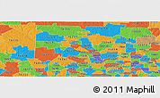 Political Panoramic Map of ZIP code 76210
