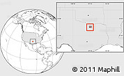 Blank Location Map of ZIP code 76226, highlighted country, highlighted county