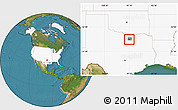 Satellite Location Map of ZIP code 76226, highlighted country, highlighted county