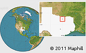 Satellite Location Map of ZIP code 76226, highlighted state