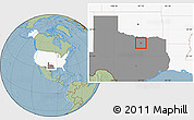 Savanna Style Location Map of ZIP code 76226, highlighted country, highlighted state, hill shading