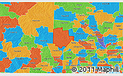 Political 3D Map of ZIP code 76247