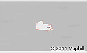 Gray 3D Map of ZIP code 76249, single color outside