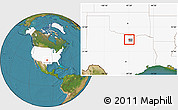 Satellite Location Map of ZIP code 76249, highlighted country, highlighted county