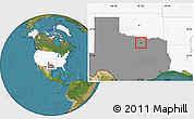 Satellite Location Map of ZIP code 76249, highlighted country, highlighted state