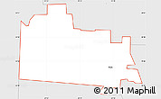 Silver Style Simple Map of ZIP code 76249