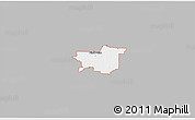 Gray 3D Map of ZIP code 76258, single color outside