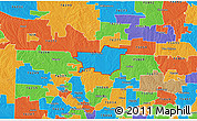 Political 3D Map of ZIP code 76258