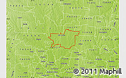 Physical Map of ZIP code 76258