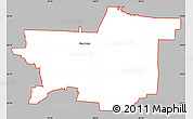 Gray Simple Map of ZIP code 76258, cropped outside