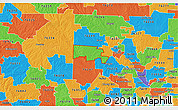Political 3D Map of ZIP code 76259