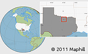 Savanna Style Location Map of ZIP code 76259, highlighted country, highlighted state