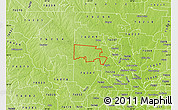 Physical Map of ZIP code 76259