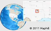 Shaded Relief Location Map of ZIP code 76262, highlighted country, highlighted county