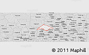 Silver Style Panoramic Map of ZIP code 76262