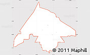 Silver Style Simple Map of ZIP code 76262, cropped outside
