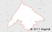 Silver Style Simple Map of ZIP code 76262