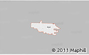 Gray 3D Map of ZIP code 76266, single color outside