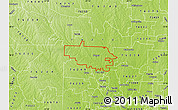 Physical Map of ZIP code 76266