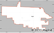 Gray Simple Map of ZIP code 76266, cropped outside
