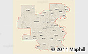 Classic Style 3D Map of ZIP codes starting with 764, single color outside