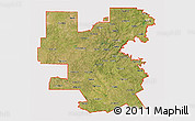 Satellite 3D Map of ZIP codes starting with 764, cropped outside