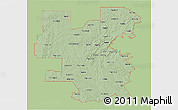 Savanna Style 3D Map of ZIP codes starting with 764, single color outside