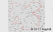 Silver Style 3D Map of ZIP codes starting with 764