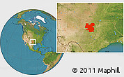 Satellite Location Map of ZIP codes starting with 764