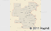 Classic Style Map of ZIP codes starting with 764, single color outside
