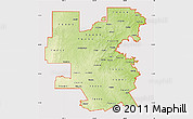 Physical Map of ZIP codes starting with 764, cropped outside