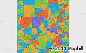 Political Map of ZIP codes starting with 764