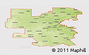 Physical Panoramic Map of ZIP codes starting with 764, cropped outside