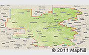 Physical Panoramic Map of ZIP codes starting with 764, shaded relief outside