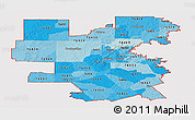 Political Shades Panoramic Map of ZIP codes starting with 764, cropped outside