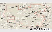 Shaded Relief Panoramic Map of ZIP codes starting with 764
