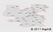 Silver Style Panoramic Map of ZIP codes starting with 764, single color outside