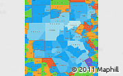 Political Shades Simple Map of ZIP codes starting with 764, political outside