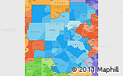 Political Shades Simple Map of ZIP codes starting with 764