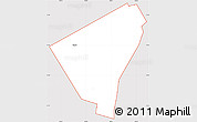 Silver Style Simple Map of ZIP code 76436, cropped outside